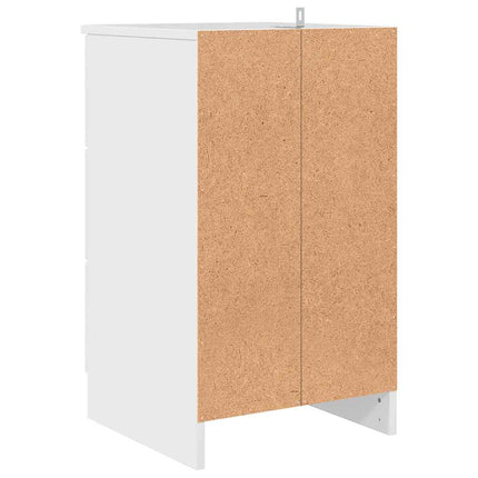 Nattduksbord Vit högglans 38 x 38 x 66 cm Konstruerat trä