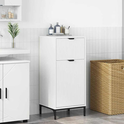 Badrumsskåp Vit 39,5 x 36 x 88 cm Konstruerat trä, Metall