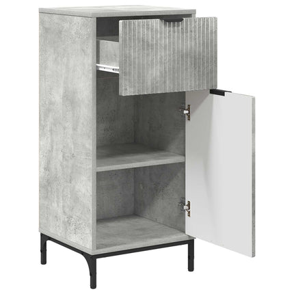 Badrumsskåp Betonggrå 39,5 x 36 x 88 cm Konstruerat trä, Metall