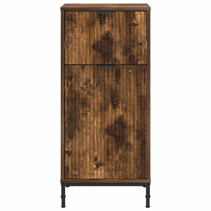 Badrumsskåp Rökt ek 39,5 x 36 x 88 cm Konstruerat trä & Metall