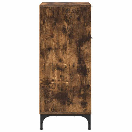 Badrumsskåp Rökt ek 39,5 x 36 x 88 cm Konstruerat trä & Metall