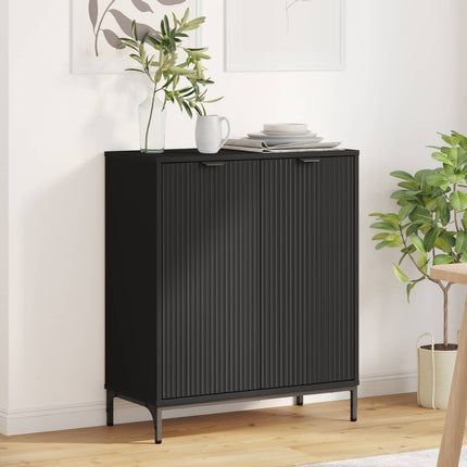 Sideboard Svart 69,5 x 33 x 82 cm Konstruerat trä