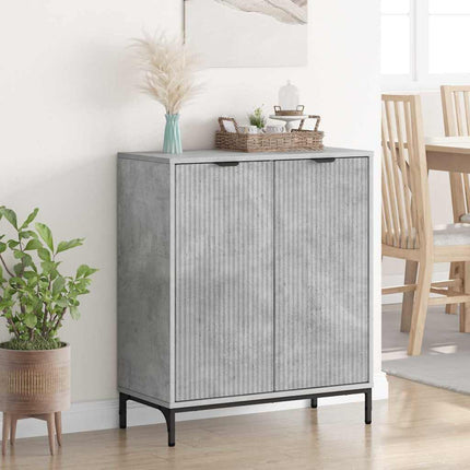 Sideboard Betonggrå 69,5 x 33 x 82 cm Konstruerat trä