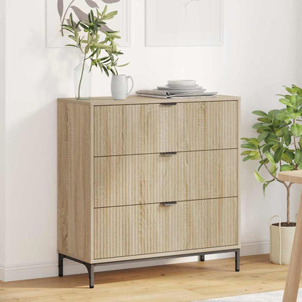 Sideboard med låda Sonoma-ek 79,5 x 33 x 82 cm Konstruerat trä