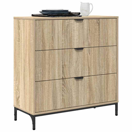 Sideboard med låda Sonoma-ek 79,5 x 33 x 82 cm Konstruerat trä