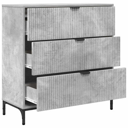 Sideboard Betonggrå 79,5 x 33 x 82 cm Konstruerat trä