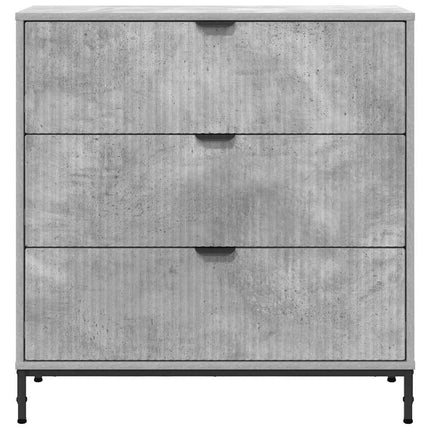 Sideboard med låda Betonggrå 79,5 x 33 x 82 cm Konstruerat trä