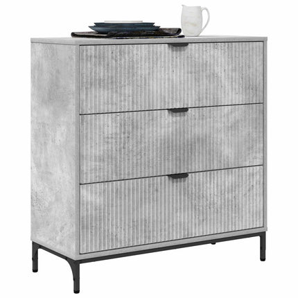 Sideboard Betonggrå 79,5 x 33 x 82 cm Konstruerat trä