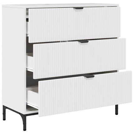 Sideboard Högblanka vita 79,5 x 33 x 82 cm Konstruerat trä