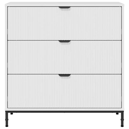 Sideboard Högblanka vita 79,5 x 33 x 82 cm Konstruerat trä