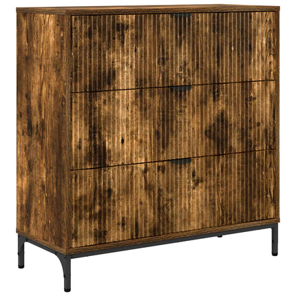 Sideboard Rökt ek 79,5 x 33 x 82 cm Konstruerat trä
