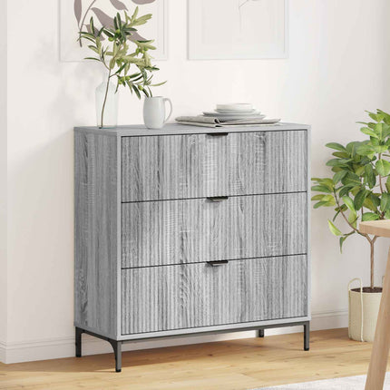 Sideboard Grå Sonoma 79,5 x 33 x 82 cm Konstruerat trä