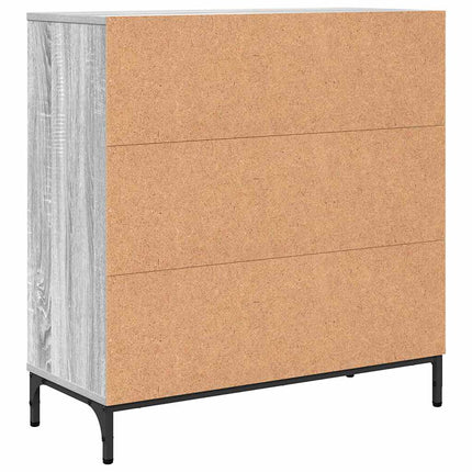 Sideboard med låda Grå Sonoma 79,5 x 33 x 82 cm Konstruerat trä