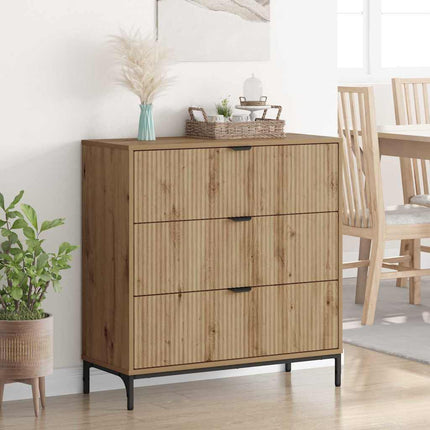 Sideboard med låda Artisan Ek 79,5 x 33 x 82 cm Konstruerat trä