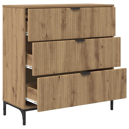 Sideboard med låda Artisan Ek 79,5 x 33 x 82 cm Konstruerat trä