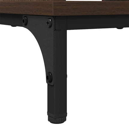 Kaffeebord med låda Brun Ek 90 x 49 x 46 cm Konstruerat trä