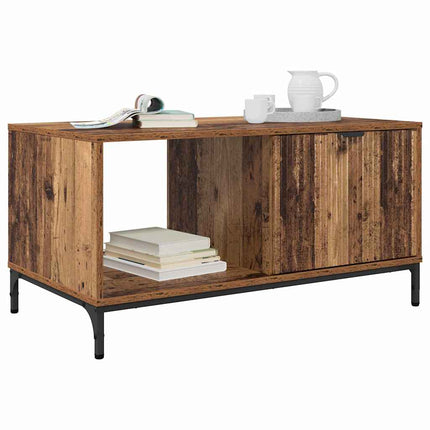 Kaffeebord med låda Gammalt trä 90 x 49 x 46 cm Konstruerat trä
