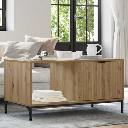 Kaffeebord med låda Artisan Ek 90 x 49 x 46 cm Konstruerat trä