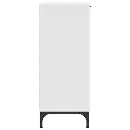 Sideboard med låda Vit 89,5 x 33 x 82 cm Konstruerat trä