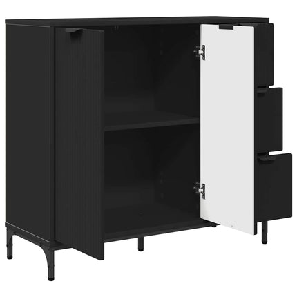 Sideboard Svart 89,5 x 33 x 82 cm Konstruerat trä