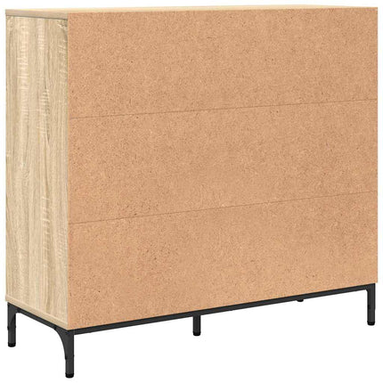 Sideboard med låda Sonoma-ek 89,5 x 33 x 82 cm Konstruerat trä