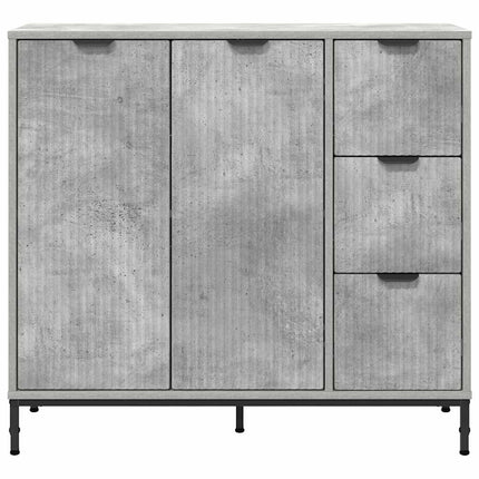 Sideboard med låda Betonggrå 89,5 x 33 x 82 cm Konstruerat trä