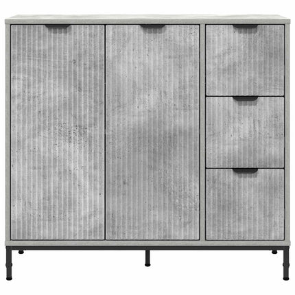 Sideboard Betonggrå 89,5 x 33 x 82 cm Konstruerat trä