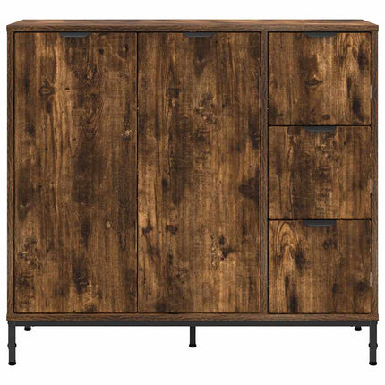 Sideboard med låda Rökt ek 89,5 x 33 x 82 cm Konstruerat trä