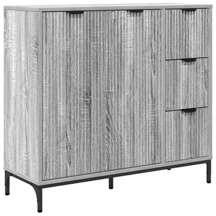Sideboard Grå Sonoma 89,5 x 33 x 82 cm Konstruerat trä