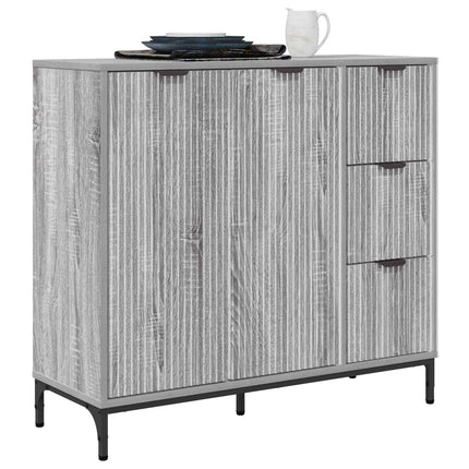 Sideboard Grå Sonoma 89,5 x 33 x 82 cm Konstruerat trä