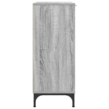 Sideboard med låda Grå Sonoma 89,5 x 33 x 82 cm Konstruerat trä