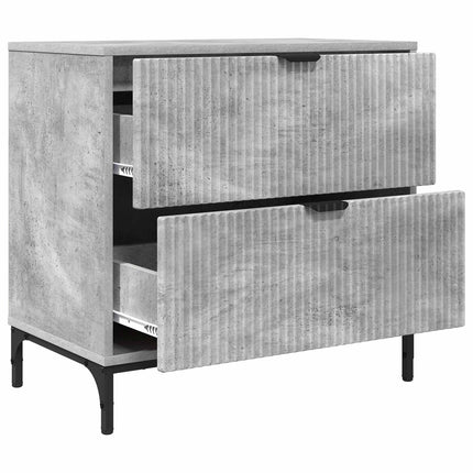Sängbord Betonggrå 63.5 x 36 x 61 cm Konstruerat trä
