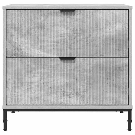 Sängbord Betonggrå 63.5 x 36 x 61 cm Konstruerat trä