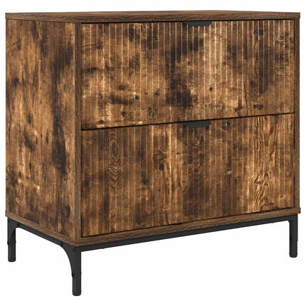 Sängbord Rökfärgad ek 63.5 x 36 x 61 cm Konstruerat trä