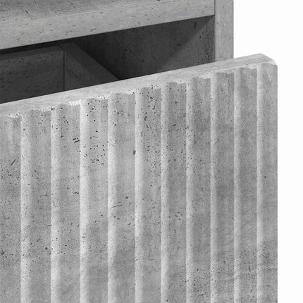 Nattduksbord 2 pcs Betonggrå 49 x 36 x 61 cm Konstruerat trä