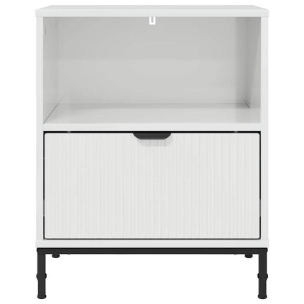 Nattduksbord 2 pcs Vit högglans 49 x 36 x 61 cm Konstruerat trä