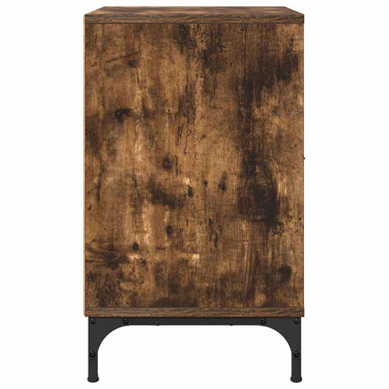 Nattduksbord 2 pcs Rökfärgad ek 49 x 36 x 61 cm Konstruerat trä