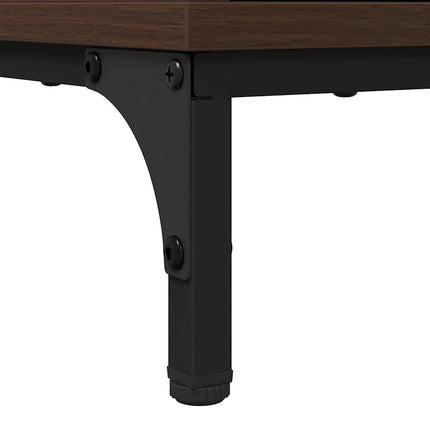 Nattduksbord 2 pcs brun ek 49 x 36 x 61 cm Konstruerat trä