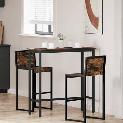 bord Rökt ek 100 x 40 x 100,5 cm Konstruerat trä och stål