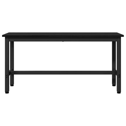 Matbänk Svart Ek 100 x 32,5 x 48,5 cm Konstruerat trä och stål