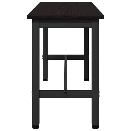 Matbänk Svart Ek 100 x 32,5 x 48,5 cm Konstruerat trä och stål