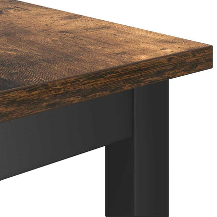 Matbänk Rökt ek 100 x 32,5 x 48,5 cm Konstruerat trä och stål