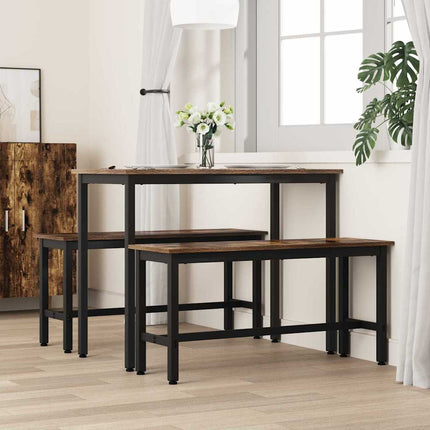 Matbänk 2 pcs Rökt ek 100 x 32,5 x 48,5 cm