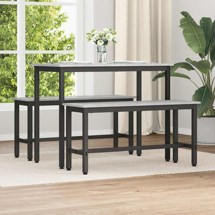 Matbänk 2 pcs Grå Sonoma 100 x 32,5 x 48,5 cm