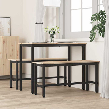 Matbänk Naturfärg 100 x 32,5 x 49 cm Massivt furuträ