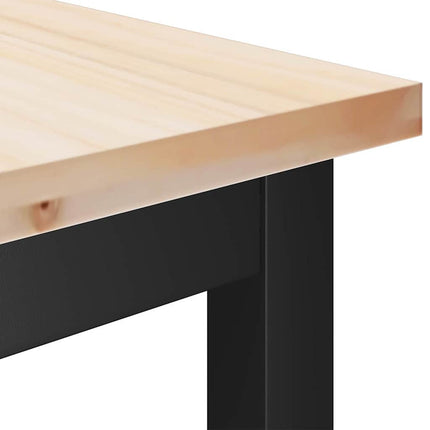 Matbänkar 2 pcs Naturfärg 100 x 32,5 x 49 cm Massivt furuträ