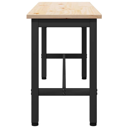 Matbänkar 2 pcs Naturfärg 100 x 32,5 x 49 cm Massivt furuträ