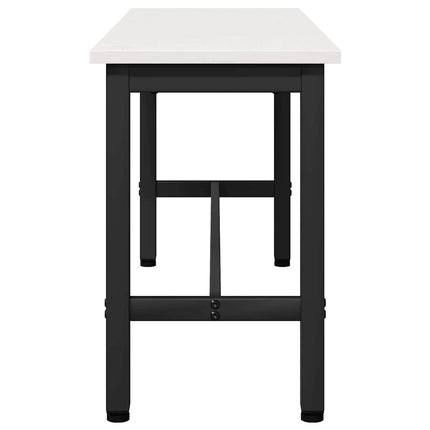 Matbänk Vit 100 x 32,5 x 49 cm Massivt furuträ