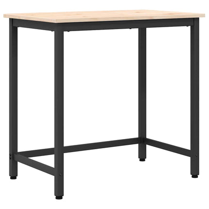 bord Naturfärg 80 x 50 x 77 cm Konstruerat trä och stål
