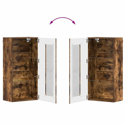 Träskåp med lagring Rökt ek 50 x 29 x 100 cm Konstruerat trä